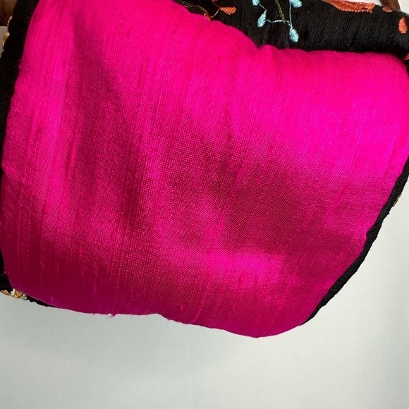 Womens Embroidered Floral Flowers Handbag Purse Coveted Bag Hippie Boho Retro - Picture 7 of 8